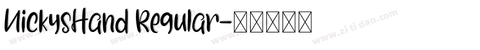 NickysHand Regular字体转换